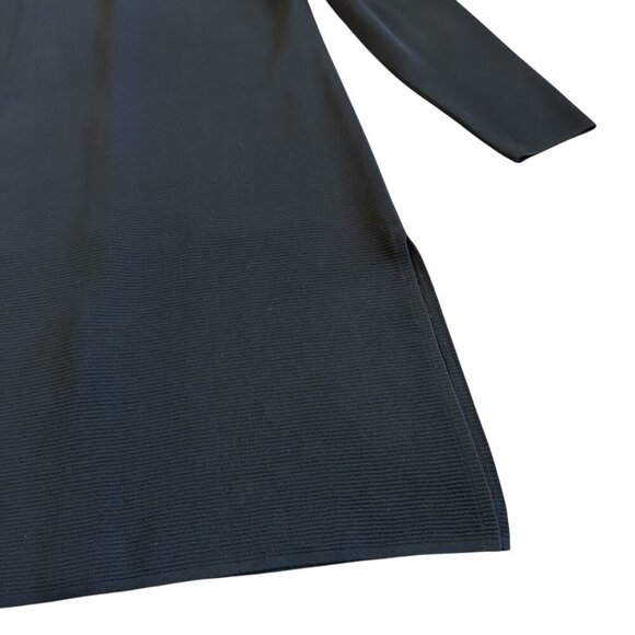 Exclusively Misook Long Length Black Cardigan Sweater Button-Down Stretch Medium - Picture 10 of 11